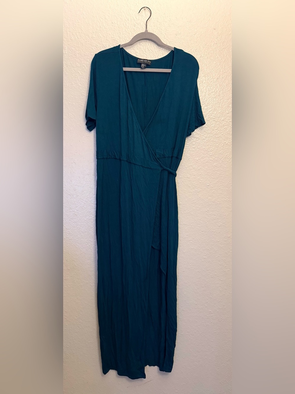 Teal Wrap Maxi Dress